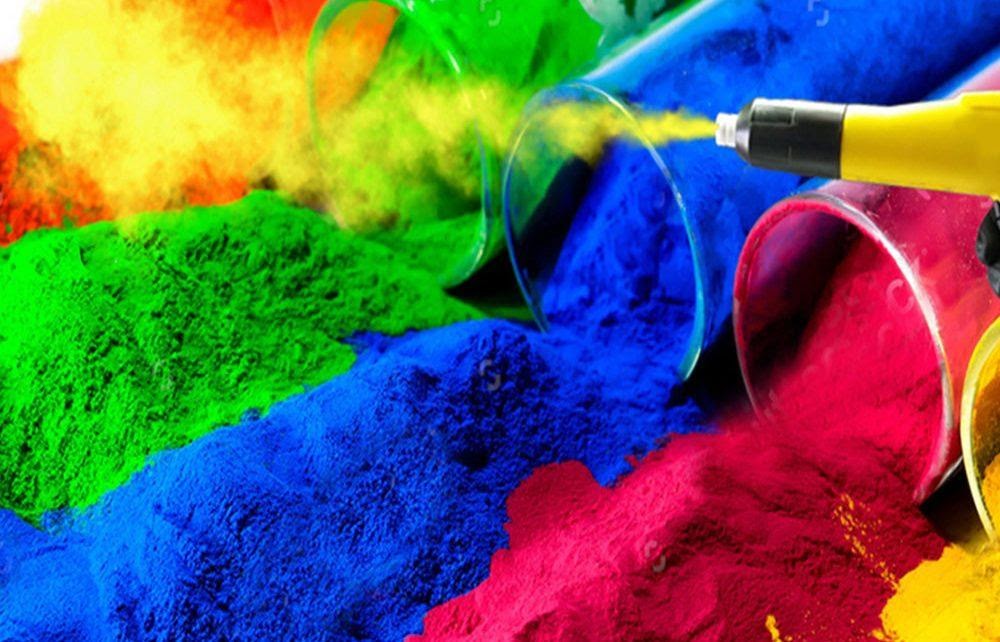 What is powder coating image of powder paint tubes